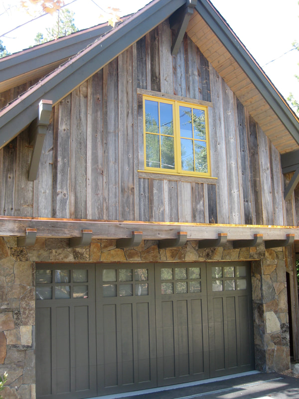 antique weathered grey barn siding lake tahoe home